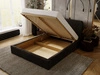 Polsterbett mit Bettkasten und Lattenrost 180x200 Malmo Braun