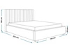 Polsterbett mit Bettkasten und Lattenrost 140x200 Toscania Dunkelblau