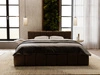 Polsterbett mit Bettkasten und Lattenrost 140x200 Split Braun