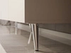 TV-Lowboard mit Türen auf Silbernen Metallbeinen 100 cm Nodoo Kaschmir