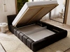 Polsterbett mit Bettkasten und Lattenrost 180x200 Split Schwarz
