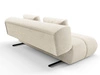 Schlafsofa mit verstellbarer Rückenlehne, Schlaffunktion und Bettkasten Figo Creme