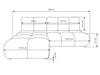 Ecksofa mit Schlaffunktion und Bettkasten Links Milet Beige
