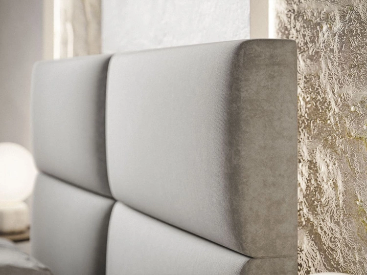 Boxspringbett mit Bettkasten 180x200 Hera Grau