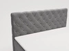 Boxspringbett mit Bettkasten 140x200 Lunaris Grau
