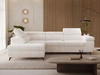 Ecksofa L-Form mit Schlaffunktion und Bettkasten Argon Links Creme