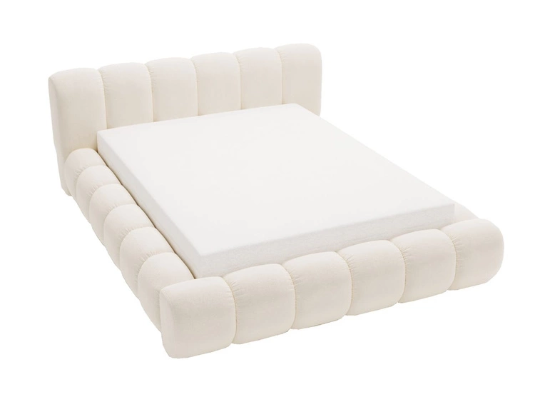 Polsterbett mit Bettkasten und Lattenrost 180x200 Doria Creme