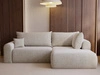 Ecksofa L-Form mit Schlaffunktion und Bettkasten Savana Bis Hellbeige