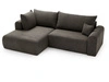 Ecksofa L-Form mit Schlaffunktion und Bettkasten Savana Bis Grau
