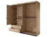Drehtürenschrank mit Spiegel 220 cm Turia Artisan Eiche, Anthrazit