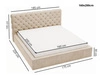 Polsterbett mit Bettkasten und Lattenrost 160x200 Apollo Hellgrau