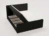 Boxspringbett mit Bettkasten 140x200 Lunaris Schwarz