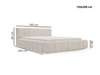 Polsterbett mit Bettkasten und Lattenrost 120x200 Orio Braun