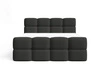 Boxspringbett mit Bettkasten 160x200 Rivon Schwarz