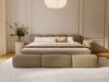 Polsterbett mit Bettkasten und Bettrost 160x200 Sweet Low Braun