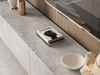 TV-Lowboard mit Türen auf Schwarzen Beinen 200 cm Nodoo Beton