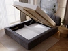 Polsterbett mit Bettkasten und Lattenrost 120x200 Plaza Dunkelgrau