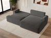 Ecksofa L-Form mit Schlaffunktion und Bettkasten Serene Rechts Dunkelgrau