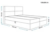 Boxspringbett mit Bettkasten 120x200 Hera Grau
