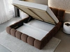 Polsterbett mit Bettkasten und Lattenrost 160x200 Modo Braun