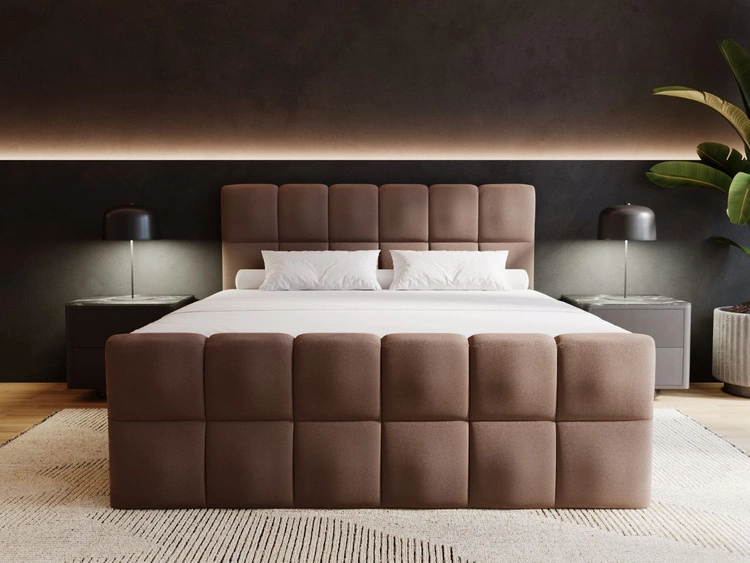 Boxspringbett mit Bettkasten 180x200 Alicante Braun