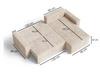 Ecksofa L-Form mit Schlaffunktion und Bettkasten Nivo Graphit