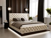 Polsterbett mit Bettkasten und Lattenrost 200x200 Kingston Beige