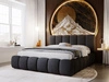 Polsterbett mit Bettkasten und Lattenrost 120x200 Cloud Bouclé-Stoff Schwarz