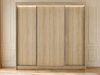 Schiebetürenschrank 250 cm mit LED-Beleuchtung Diano Eiche Sonoma