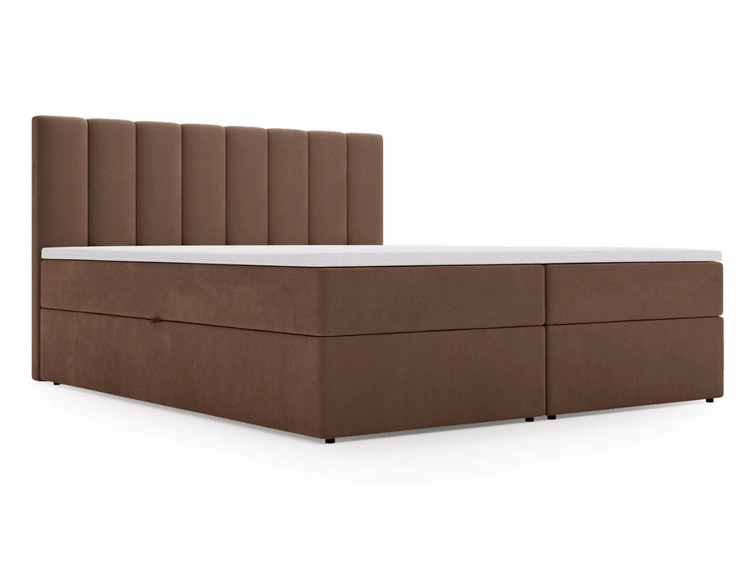 Boxspringbett mit Bettkasten 180x200 Mocca Braun