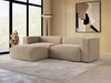 Ecksofa L-Form Links Moderne Cord Ecksofa Landi Beige