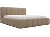 Polsterbett mit Bettkasten und Lattenrost 140x200 Cloud Bouclé-Stoff Braun