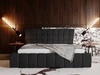 Polsterbett mit Bettkasten und Lattenrost 160x200 Paris Schwarz