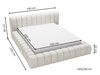 Polsterbett mit Bettkasten und Lattenrost 160x200 Italia Dunkelgrau