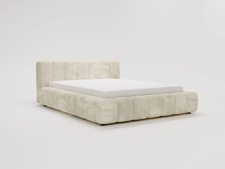 Polsterbett mit Bettkasten und Lattenrost 160x200 Ibiza Creme