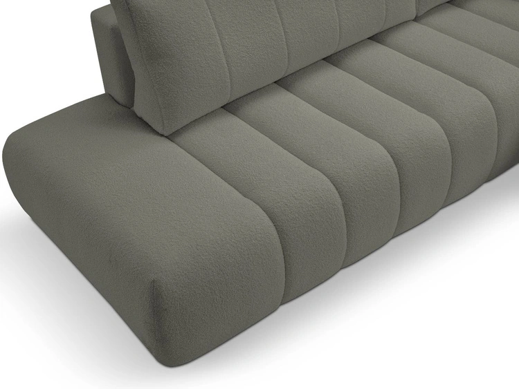 Ecksofa mit Schlaffunktion und Bettkasten Rechts Adoro Grau