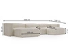 Wohnlandschaft Universell Moderne Cord Ecksofa Landi Honigfarben