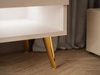 TV-Schrank 90 cm mit LED-Beleuchtung und goldenen Beinen Aurelie Kaschmir matt