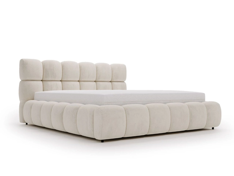 Polsterbett mit Bettkasten und Lattenrost 140x200 Modo Beige