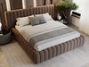 Polsterbett mit Bettkasten und Lattenrost 200x200 Bliss Braun