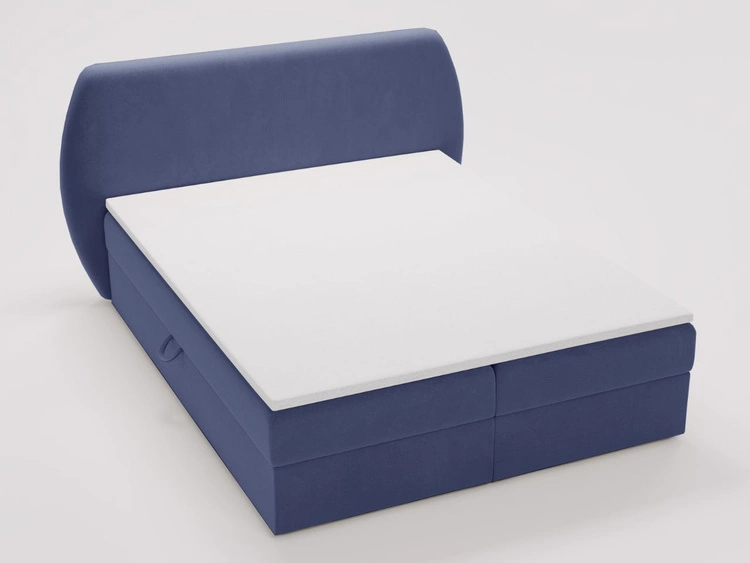 Boxspringbett mit Bettkasten 140x200 Bogota Dunkelblau