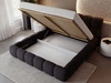 Polsterbett mit Bettkasten und Lattenrost 180x200 Modo aus Bouclé-Stoff Schwarz