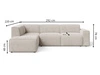 Ecksofa L-Form Rechts Eluno Beige