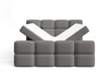 Boxspringbett mit Bettkasten 180x200 Rivon Grau