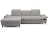 Ecksofa L-Form Links mit Schlaffunktion und Bettkasten Hannover Grau