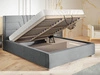 Polsterbett mit Bettkasten und Lattenrost 120x200 Tesis Beige