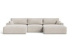Wohnlandschaft mit Schlaffunktion und Bettkasten Serene Beige
