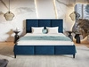 Polsterbett mit Lattenrost 140x200 Trio Dunkelblau
