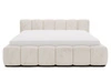 Polsterbett ohne Bettkasten mit Lattenrost 120x200 Cloud Low aus Samtstoff Beige