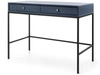 Schminktisch mit Schwarz Metallbeinen Amor Marineblau